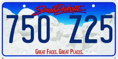SD license plate 75OZ25