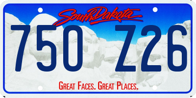 SD license plate 75OZ26