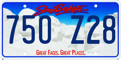 SD license plate 75OZ28