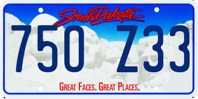 SD license plate 75OZ33