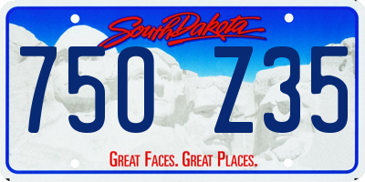 SD license plate 75OZ35