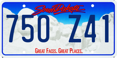SD license plate 75OZ41