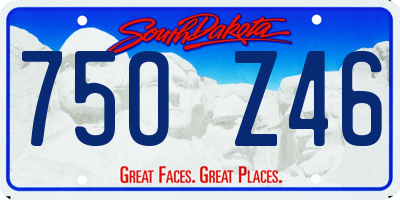 SD license plate 75OZ46