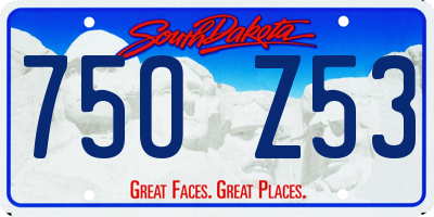 SD license plate 75OZ53
