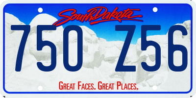 SD license plate 75OZ56