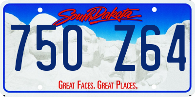 SD license plate 75OZ64