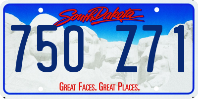 SD license plate 75OZ71