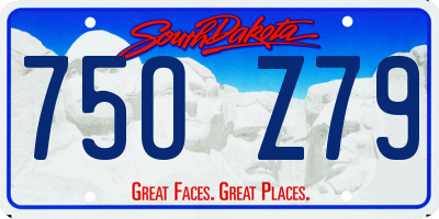 SD license plate 75OZ79