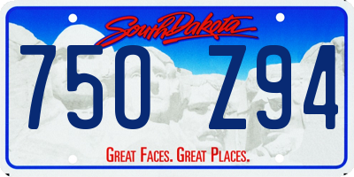 SD license plate 75OZ94