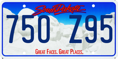 SD license plate 75OZ95