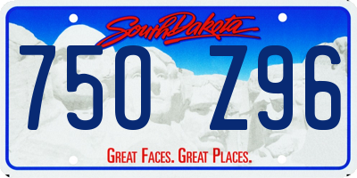SD license plate 75OZ96