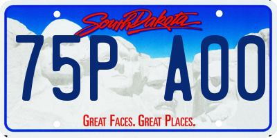 SD license plate 75PA00