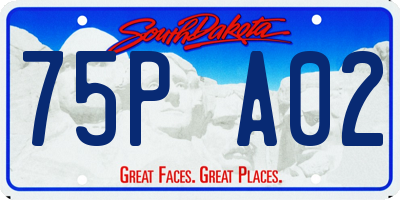 SD license plate 75PA02