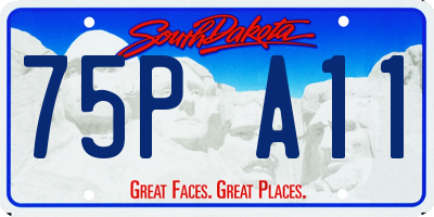 SD license plate 75PA11