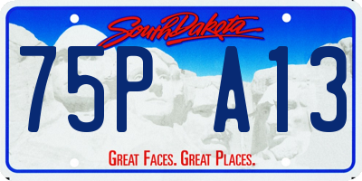 SD license plate 75PA13