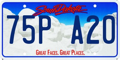 SD license plate 75PA20