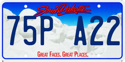 SD license plate 75PA22