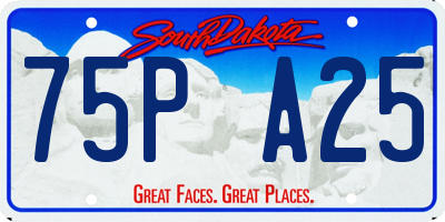 SD license plate 75PA25