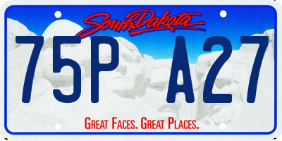SD license plate 75PA27