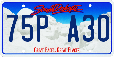 SD license plate 75PA30