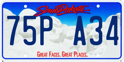 SD license plate 75PA34