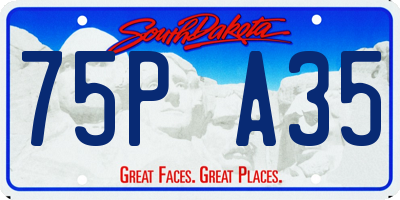 SD license plate 75PA35