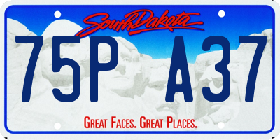 SD license plate 75PA37