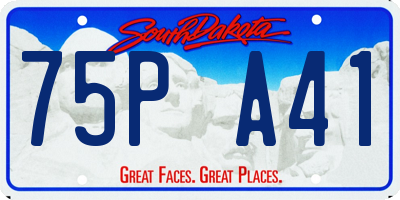 SD license plate 75PA41