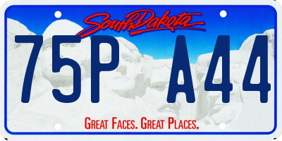 SD license plate 75PA44