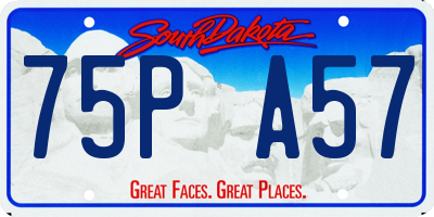 SD license plate 75PA57
