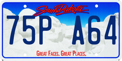 SD license plate 75PA64