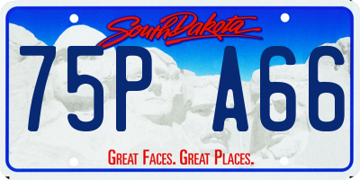 SD license plate 75PA66
