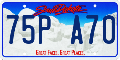 SD license plate 75PA70