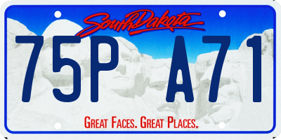 SD license plate 75PA71