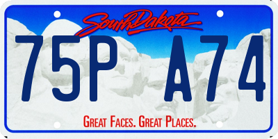 SD license plate 75PA74