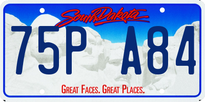 SD license plate 75PA84