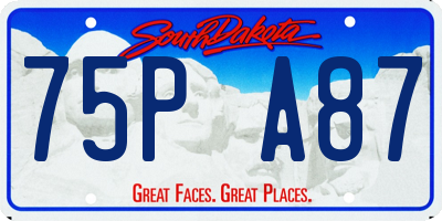 SD license plate 75PA87