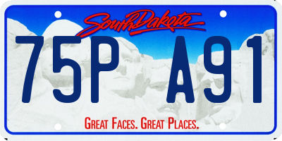 SD license plate 75PA91