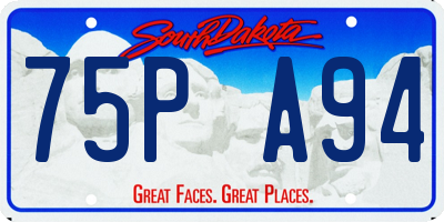 SD license plate 75PA94