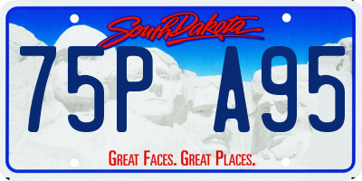 SD license plate 75PA95