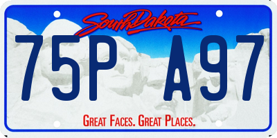 SD license plate 75PA97