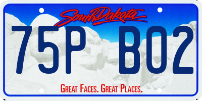 SD license plate 75PB02
