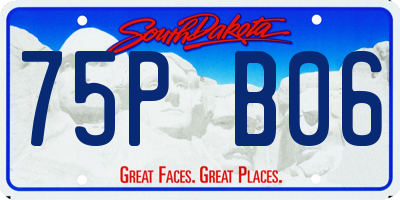 SD license plate 75PB06