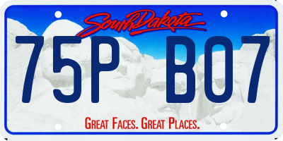 SD license plate 75PB07