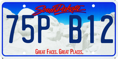 SD license plate 75PB12