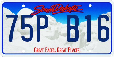 SD license plate 75PB16