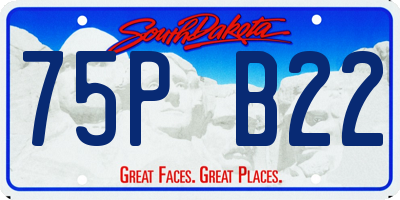 SD license plate 75PB22