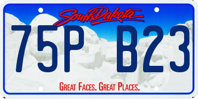 SD license plate 75PB23