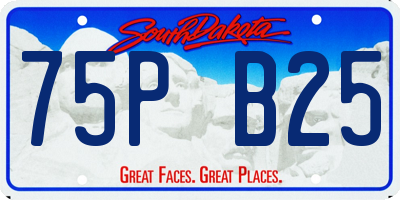 SD license plate 75PB25