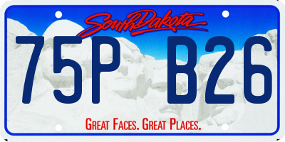 SD license plate 75PB26